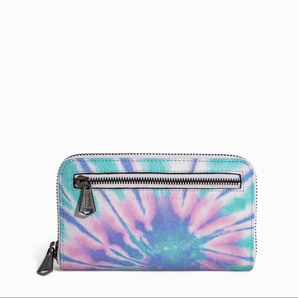 ZIP IT UP CONTINENTAL WALLET Spiral Tie Dye Aimee Kestenberg NWT